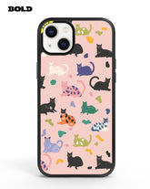 Pink Cat Pattern - iPhone 15 Plus