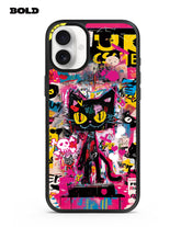 Black Comic Cat - iPhone 16