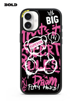 Pink Teddy Bear Art - iPhone 16