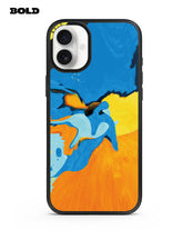 Blue and Yellow Art - iPhone 16 Plus