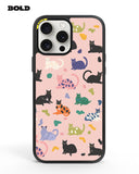 Pink Cat Pattern - iPhone 13 Pro