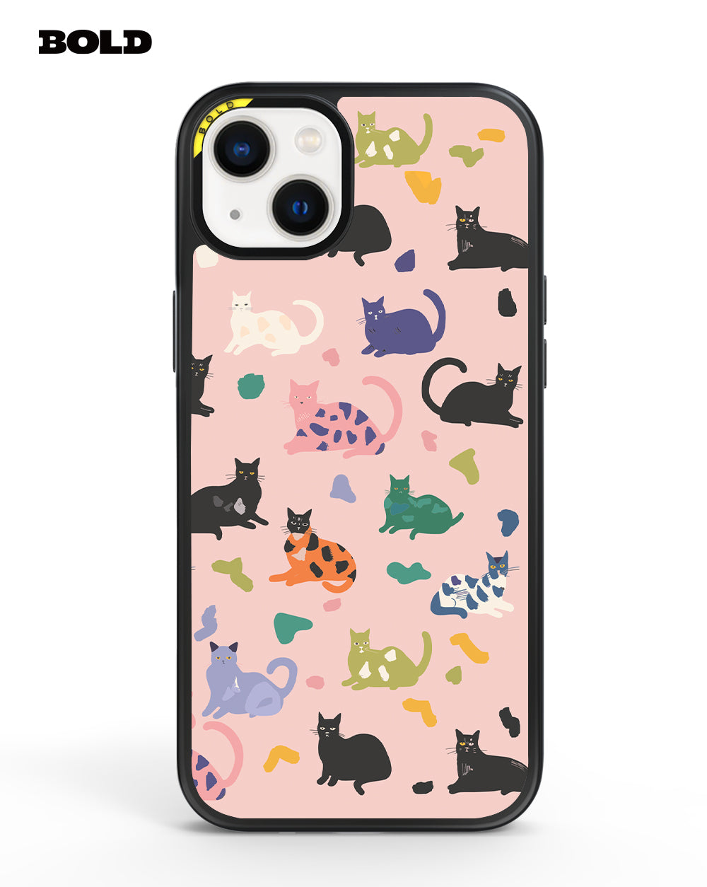 Pink Cat Pattern - iPhone 15 Plus