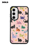 Pink Cat Pattern - Samsung S25 Plus