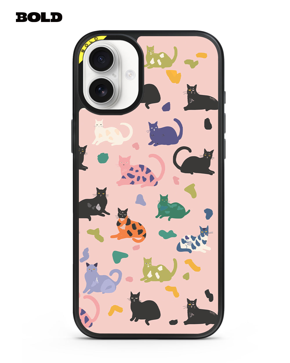 Pink Cat Pattern - iPhone 16