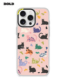 Pink Cat Pattern - iPhone 16 Pro