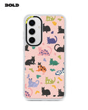 Pink Cat Pattern - Samsung S25 Plus