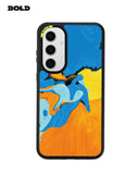 Blue and Yellow Art - Samsung S25 Plus