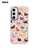 Pink Cat Pattern - Samsung S25