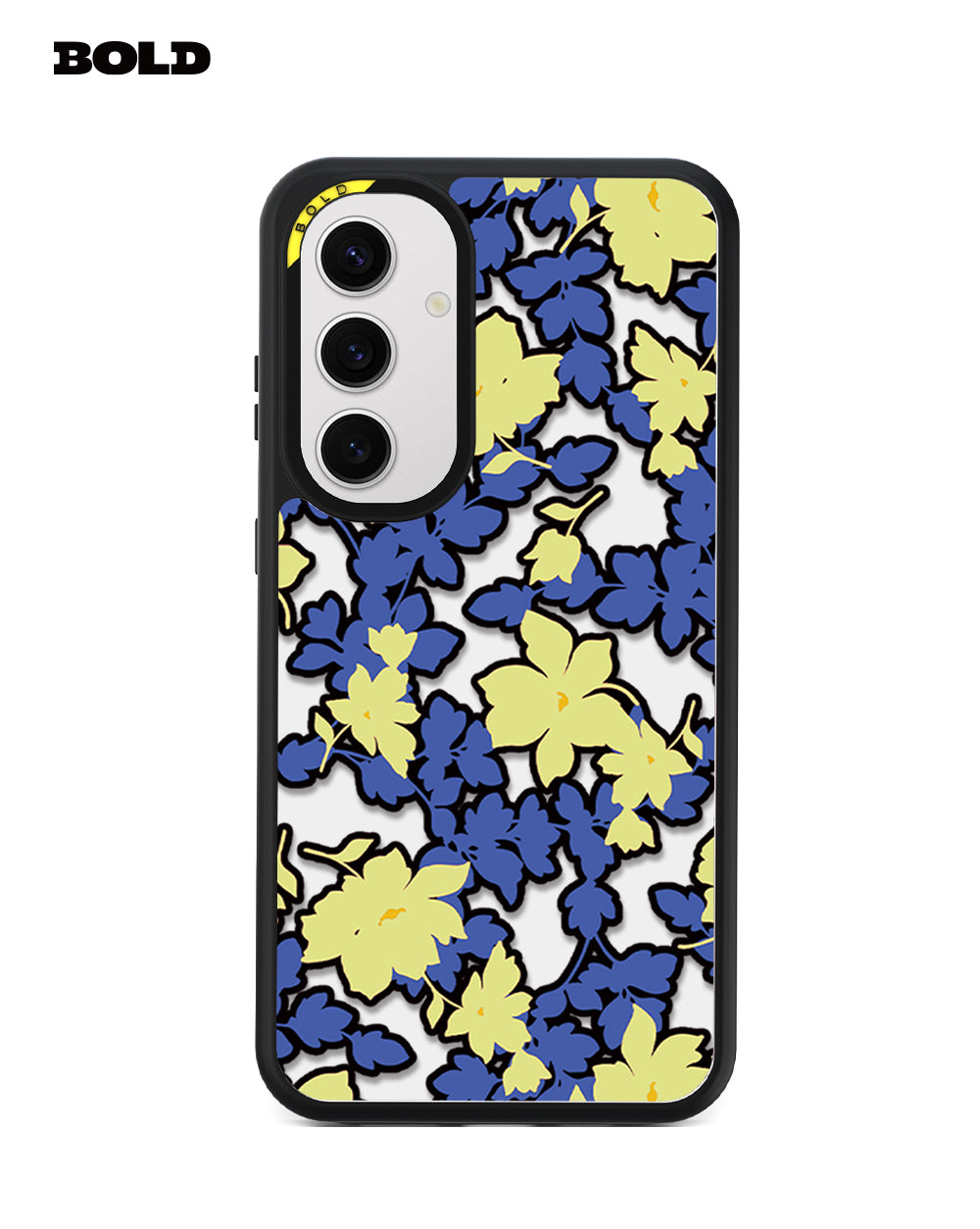 Blue and Yellow  Flowers - Samsung S25 Plus