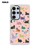 Pink Cat Pattern - Samsung S25 Ultra