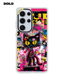 Black Comic Cat - Samsung S25 Ultra